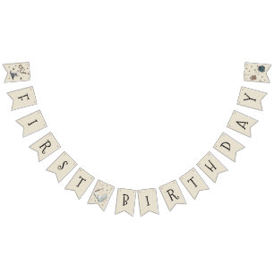 Vintage Harry Potter First Birthday Bunting Flags