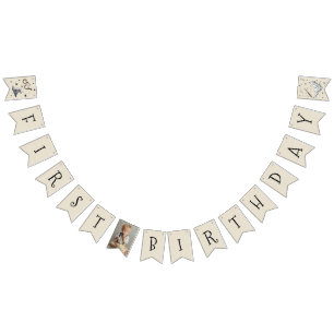 Vintage Harry Potter First Birthday Bunting Flags