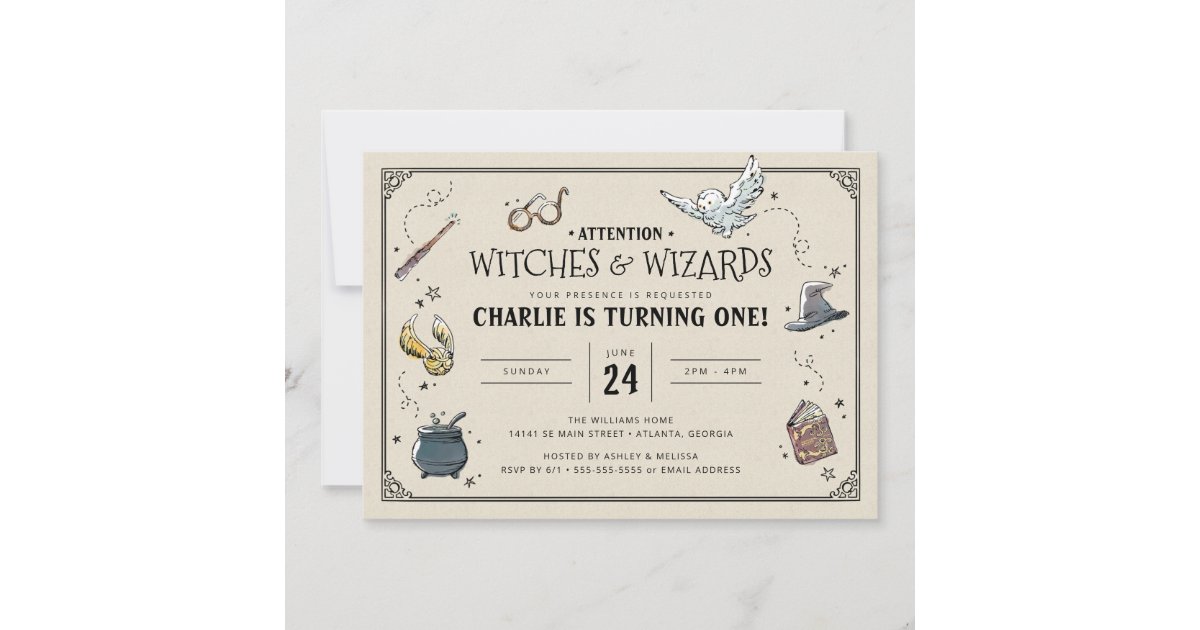 Vintage Harry Potter First Birthday Invitation | Zazzle.com
