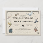 Vintage Harry Potter First Birthday Invitation<br><div class="desc">Invite all your family and friends to your child's First Birthday with these Magical Harry Potter invitations. Personalize by adding all your party details!</div>