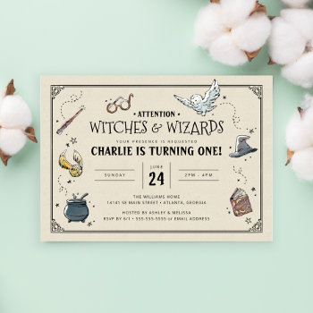 Vintage Harry Potter First Birthday Invitation by harrypotter at Zazzle