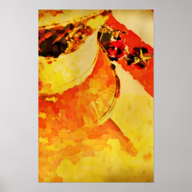 Vintage Hat, Flag, Medal Veterans Day Canvas Print (Front)