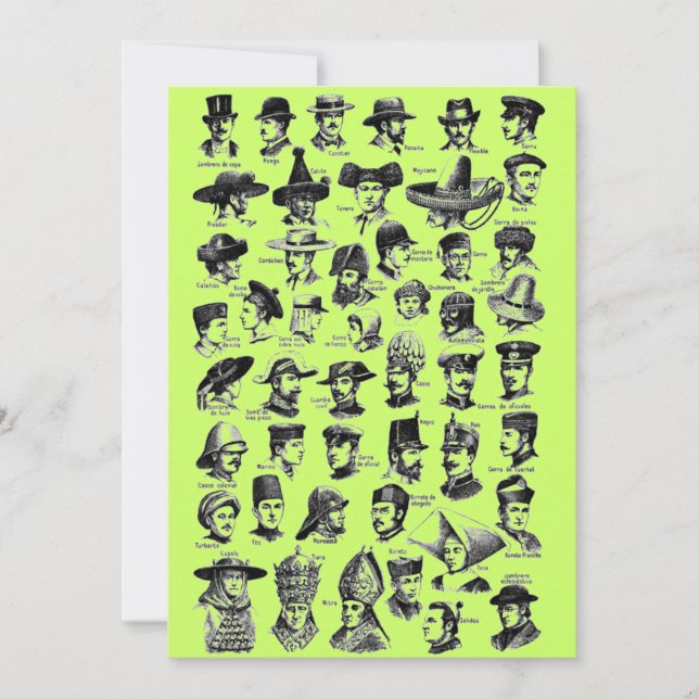 Vintage Hats Invitation (Front)