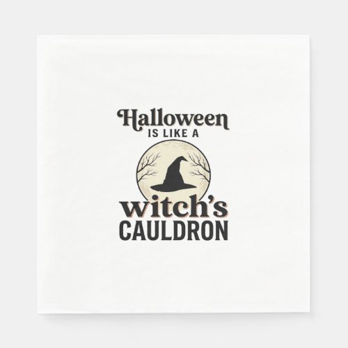 Vintage Haunted Castle Halloween Town Shirt Design Napkins