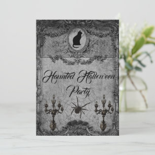 Vintage Haunted Halloween Party Invitation