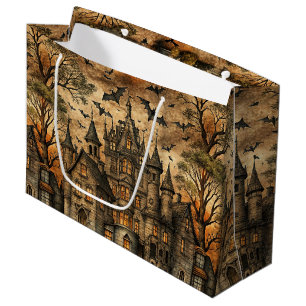 Vintage Haunted House (2) Large Gift Bag