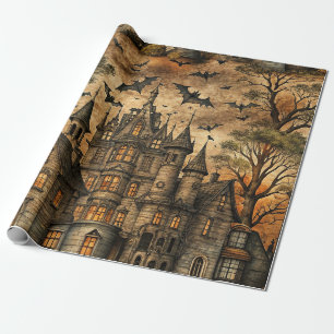 Vintage Haunted House (2) Wrapping Paper