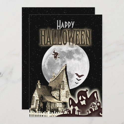 Vintage Haunted House Halloween Party Invitation