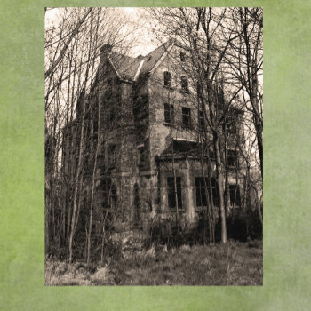 Vintage Haunted House Real Photo Halloween Decor by Sideview at Zazzle