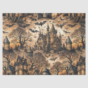 Vintage Haunted House Tissue Paper