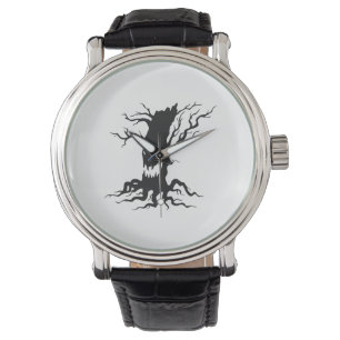 Vintage Haunted tree Halloween Watch
