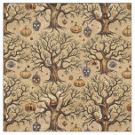 Vintage Haunted Trees &amp; Pumpkin Lanterns Pattern Fabric