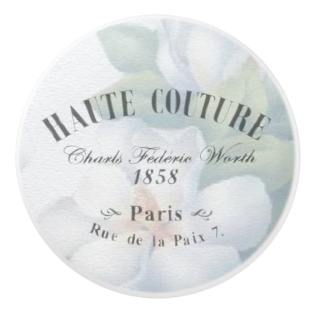 Vintage Haute Couture Fashion Design Ceramic Knob (Front)