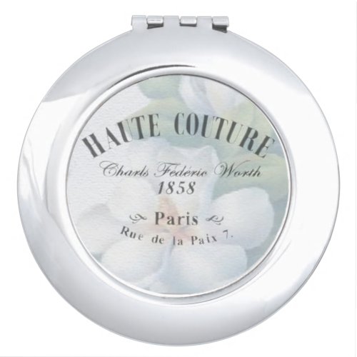 Vintage Haute Couture Fashion Design   Compact Mirror