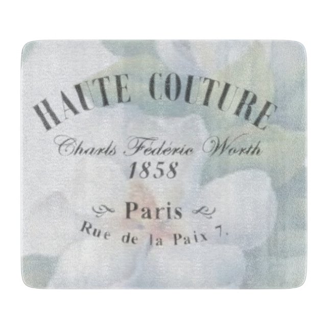 Vintage Haute Couture Fashion Design Cutting Board (Front)