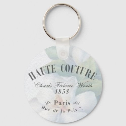 Vintage Haute Couture Fashion Design Keychain