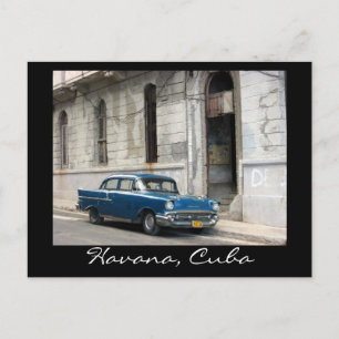 vintage havana car postcard