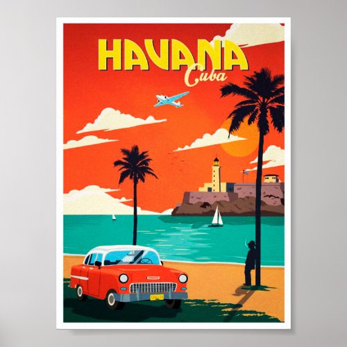 Vintage Havana Cuba Poster