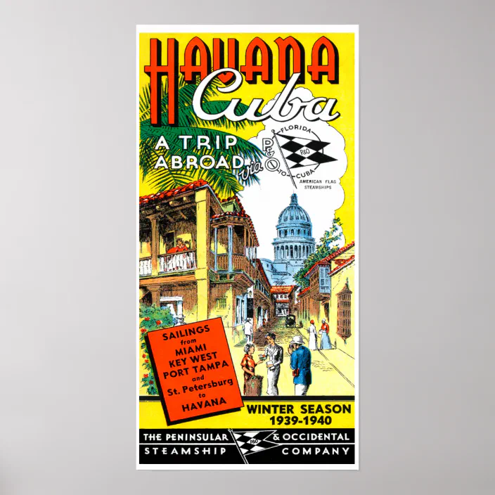 TX314 Vintage 1937 Fiestas In Havana Cuba Carnival Travel Poster A1/A2/A3/A4 