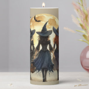 Vintage Have a Bewitching Halloween Pillar Candle