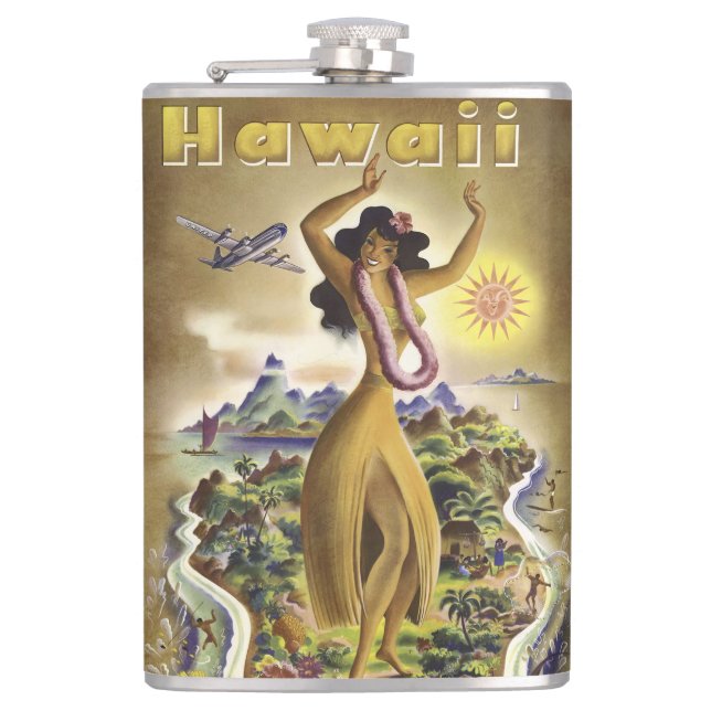 Vintage Hawaii 2 Flask (Front)