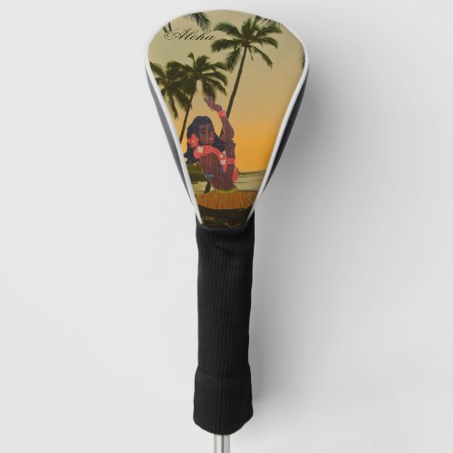 Vintage Hawaii Hula Girl Golf Head Cover