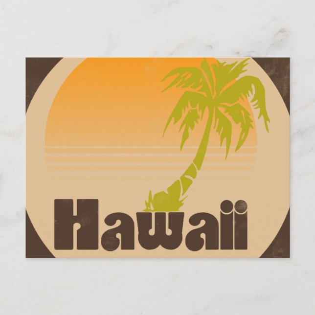 Vintage Hawaii Logo Postcard (Front)