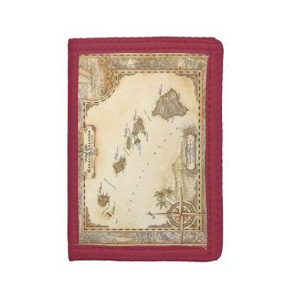 Vintage Hawaii Map - Tri fold wallet