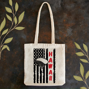 Vintage Hawaii Paragliding Skydiving Tote Bag