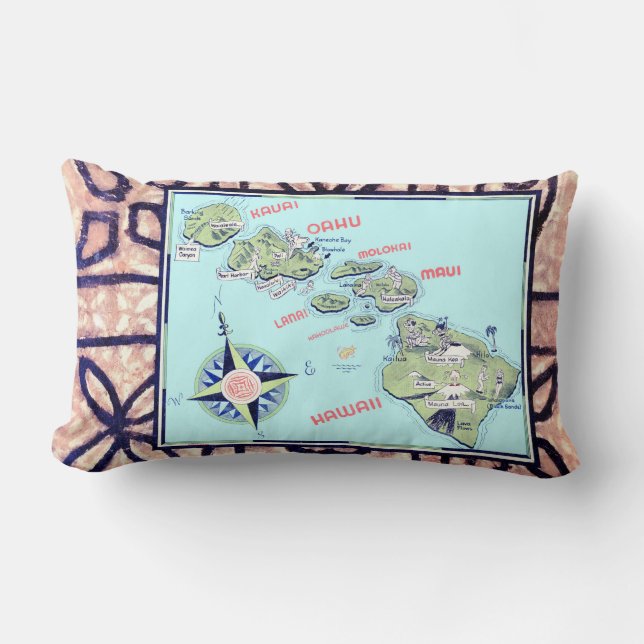 Vintage Hawaii Pillow (Front)