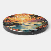 Vintage Hawaii Sunset Painting Sea Beach Towel Wireless Charger (Front 2)