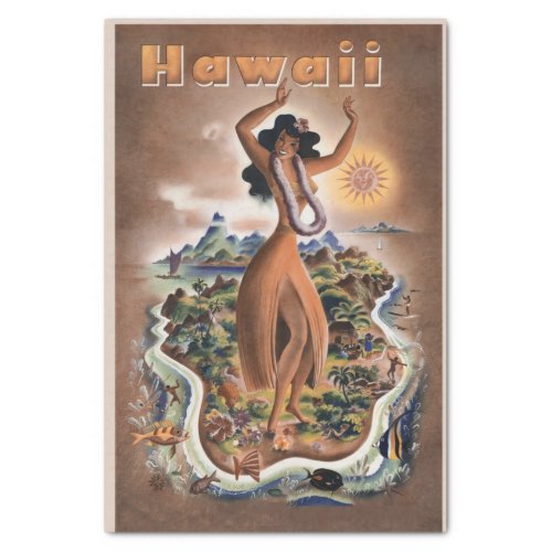 Vintage Hawaii Travel Aloha  Tissue Paper