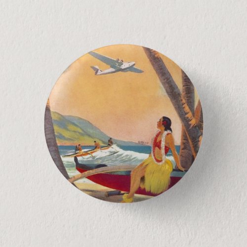Vintage Hawaii Travel Button