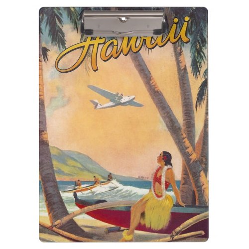 Vintage Hawaii Travel Clipboard