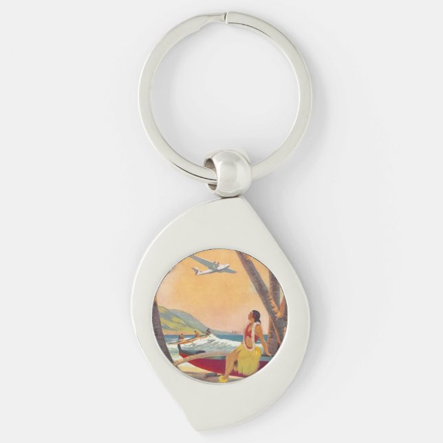 Vintage Hawaii Travel Keychain (Front)