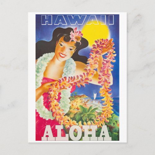 Vintage Hawaii Travel Postcard