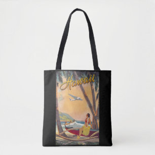Vintage Hawaii Travel Tote Bag