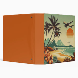 Vintage Hawaii/Tropical 3 Ring Binder