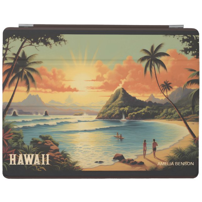 Vintage Hawaii Tropical Beach Theme iPad Air Cover (Horizontal)