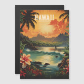 Vintage Hawaii Tropical Beach Travel Illustration (Front/Back)