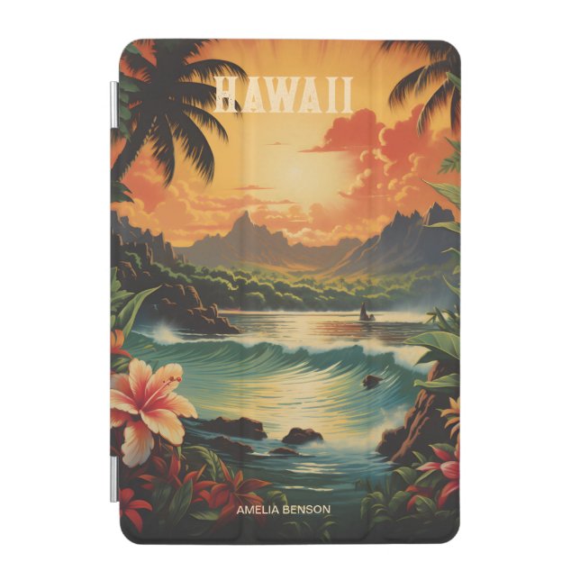 Vintage Hawaii Tropical Beach Travel iPad Mini Cover (Front)