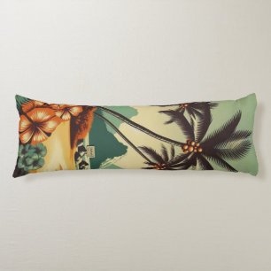 Vintage Hawaii/Tropical  Body Pillow