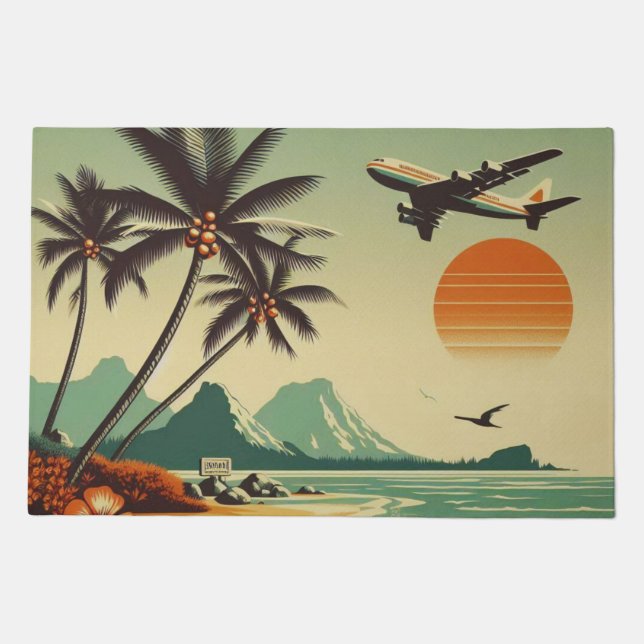 Vintage Hawaii/Tropical  Doormat (Front)