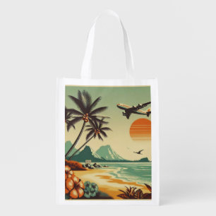 Vintage Hawaii/Tropical Grocery Bag