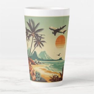 Vintage Hawaii/Tropical  Latte Mug