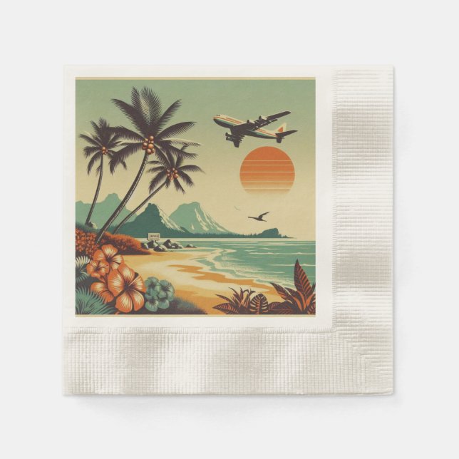 Vintage Hawaii/Tropical  Napkins (Front)