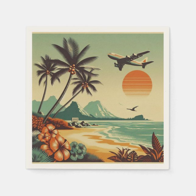 Vintage Hawaii/Tropical  Napkins (Front)