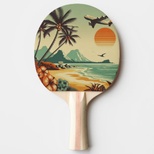Vintage Hawaii/Tropical  Ping Pong Paddle