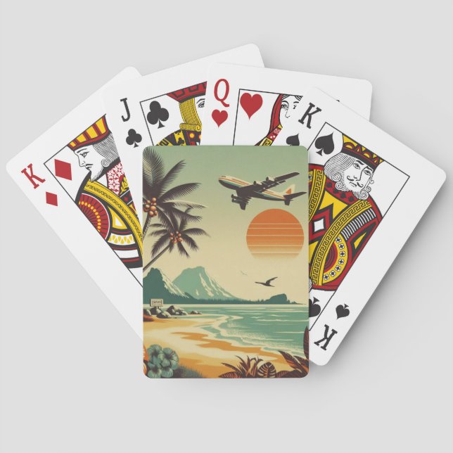 Vintage Hawaii/Tropical  Poker Cards (Back)