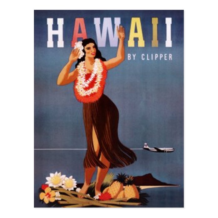 Vintage Hawaii, USA   Postcard